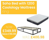 Soho Metal Platform Bed with SleepSoul Coolology 1200 Mattress - King