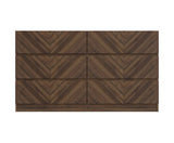 Catania 3+3 Drawer Chest Royal Walnut