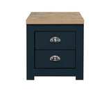 Highgate 2 Drawer Bedside-Navy