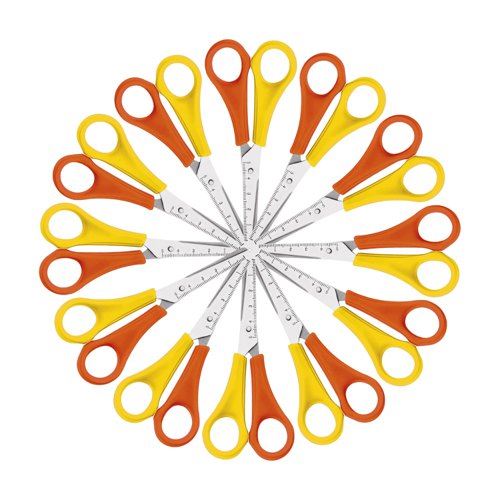 Westcott Left Handed Scissors 130mm Yellow&#47;Orange (Pack of 12) E-21593 00