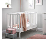 Bantam Cot & Fibre Mattress - White