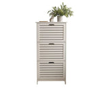 Bergen three tier shoe cabinet white