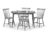 SET OF TORINO GREY DINING TABLE AND 4 TORINO GREY CHAIRS