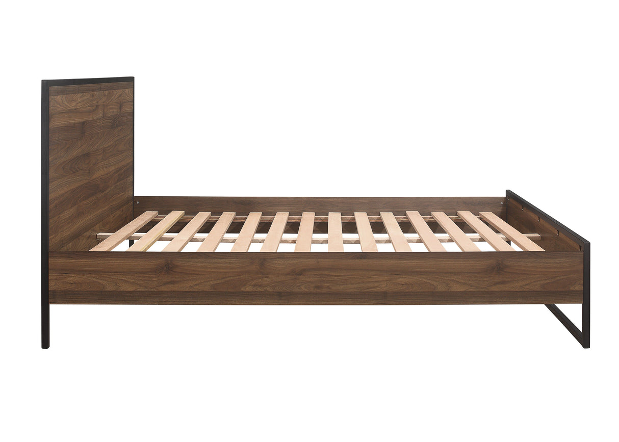 Houston Double Bed - Walnut