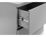 MONACO 2 DRW BEDSIDE - GREY GLOSS