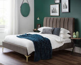 Deco Scalloped Velvet Double Bed