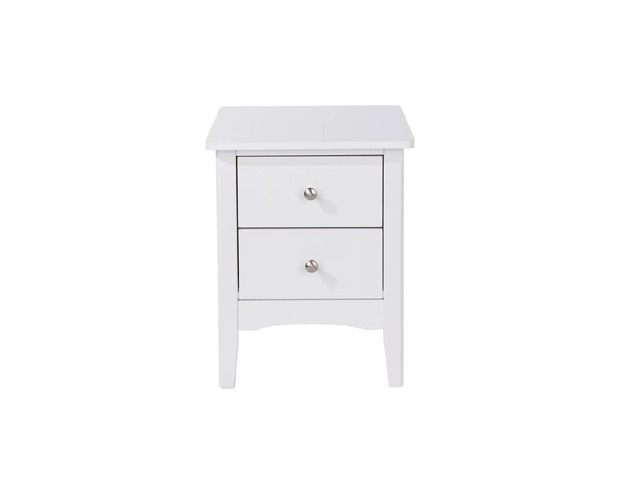 Como 2 Petite Drawer Bedside Cabinet-White