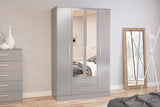 Lynx 4 Door 2 Drawer Wardrobe With Mirror