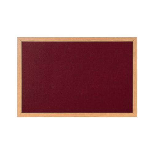 Earth Prime Felt Noticeboard180x120cm Burgundy Oak MDF Frame FB8533233