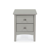Como 2 Petite Drawer Bedside Cabinet-Light Grey