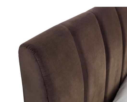 Deco Scalloped Velvet Double Bed