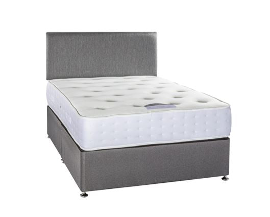 4'6ft Windsor Divan and Mattress Set + Headboard- Double