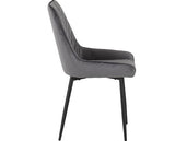 TREVISO & AVERY DINING SET (X4 CHAIRS) - LIGHT OAK EFFECT/GREY VELVET