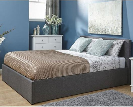 Serena Side Lift Ottoman King Bed - Grey