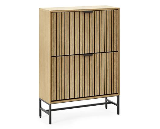 Sia 2 Door Shoe Cabinet Natural Oak Effect