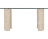 MODENA & LUKAS DINING SET (X4 CHAIRS) - CREAM/GREY VELVET