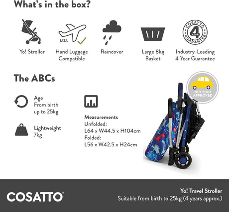 Yo! Stroller - Dino Bright