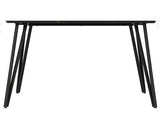 MARLOW & LUKAS DINING SET (X4 CHAIRS) - BLACK MARBLE/EMERALD GREEN VELVET