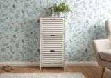 Bergen three tier shoe cabinet white