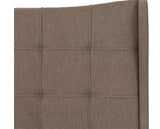 VERONA 4'6" OTTOMAN BED - BROWN FABRIC