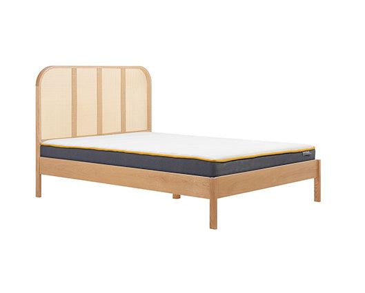 Margot Double Rattan Bed - Oak