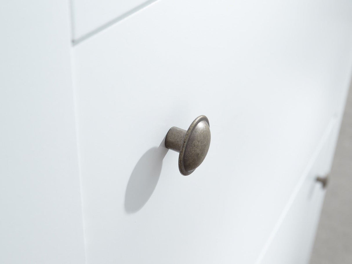 Deluxe two tier shoe cabinet white