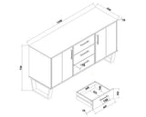 Texas medium sideboard with 2 doors, 3 drawers