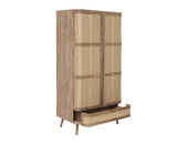 Noah 2 Door Rattan Wardrobe