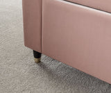 Genoa window seat blush pink fabric