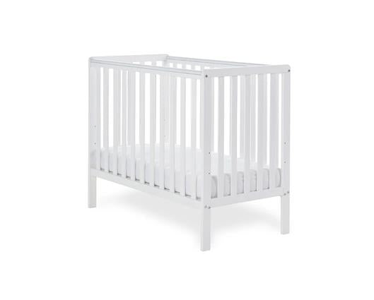 Bantam Space Saver Cot & Fibre Mattress-White