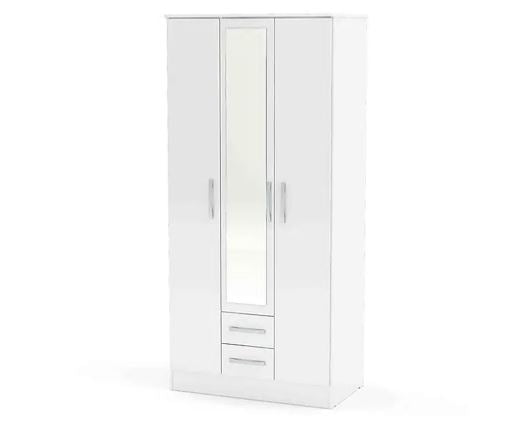 Lynx 3 Door 2 Drawer Wardrobe With Mirror