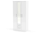 Lynx 3 Door 2 Drawer Wardrobe With Mirror
