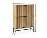 Sia 2 Door Shoe Cabinet Natural Oak Effect