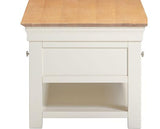 BORDEAUX 2 DRAWER COFFEE TABLE - IVORY/OAK