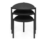 Lorette Teardrop Nesting Side Table Black Ash