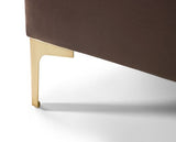 Deco Scalloped Velvet Double Bed