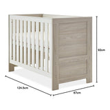 Nika Mini Cot Bed - Grey Wash & White