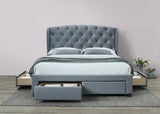 Hope Storage King Bed - Grey
