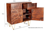 Dark Gold 2 Door Medium Sideboard