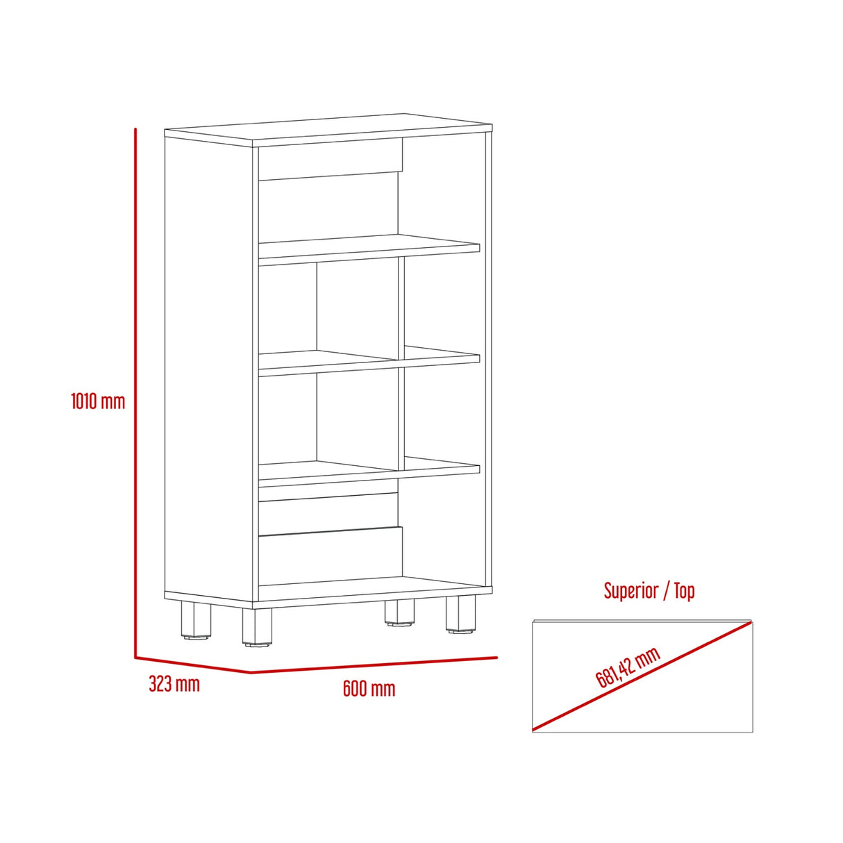 Harvard Display Bookcase