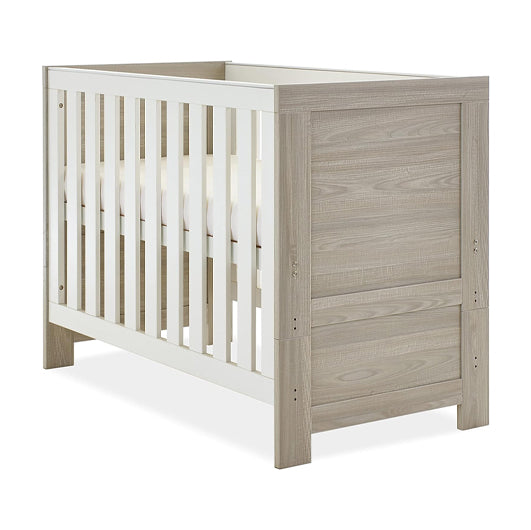 Nika Mini Cot Bed - Grey Wash & White