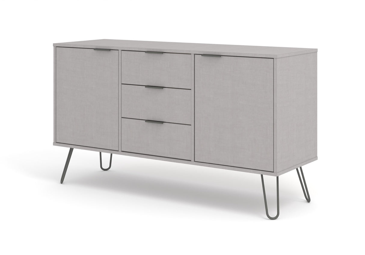 Augusta Grey Medium Sideboard with 2 Doors, 3 Drawers