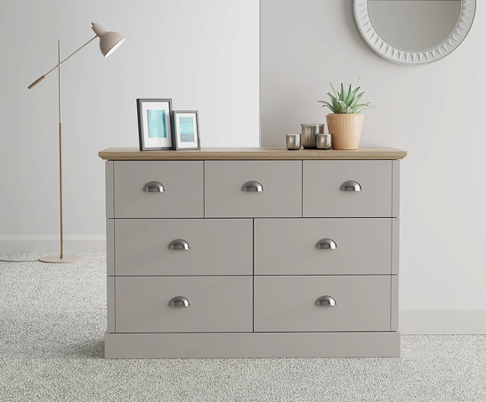 Kendal 4+3 Drawer Chest Grey