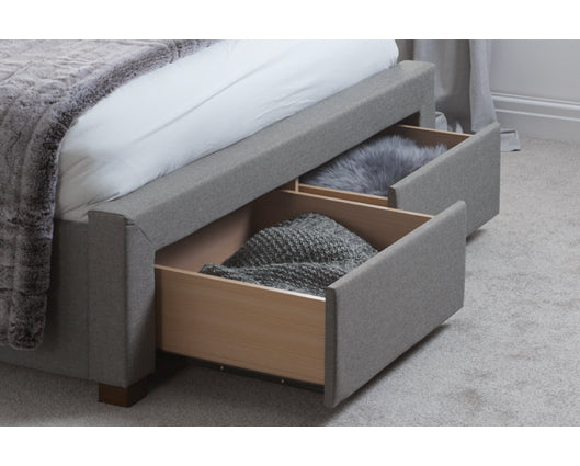 Valentino Double Bed - Grey