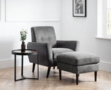 Monza Chair in Dark Grey Velvet