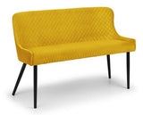 LUXE HIGH BACK BENCH - MUSTARD