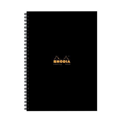 Rhodia Meeting Book A4 Wirebound Hardback Black 160 Pages (3 Pack) 119238C