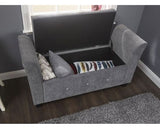 Verona diamante window seat grey chenille