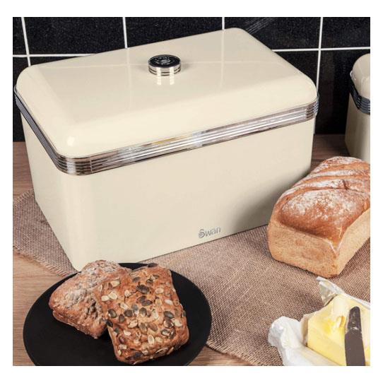Swan Retro Bread Bin Cream