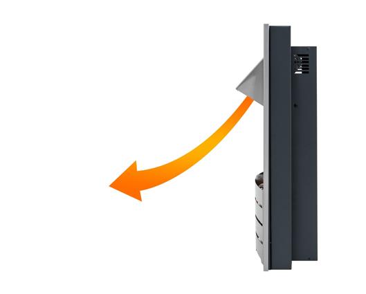 Adam Helios Electric Fire in Brushed Steel